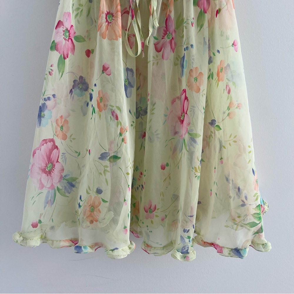SOLD Vintage Victoria’s Secret Sheer Floral Babydoll Slip Dress L Rare Y2K - Picture 2 of 7